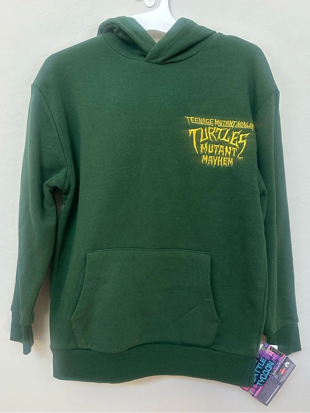 Teenage Mutant Ninja Turtles Mutant Mayhem Boys Hoodie Size Large Green NWT